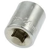 uxcell　ソケットビット 6ポイントソケット　ナットソケット　六角ソケット　正方形　24mm メタル　ファスナー　ハンドツール