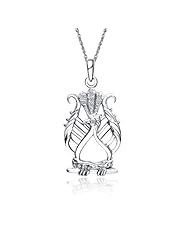 Alpha Chi Omega Lyre Bird Silver Lavalier (ACO-P006)