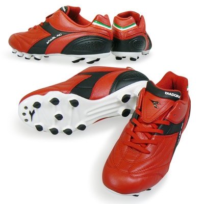 ディアドラ（diadora） BRASIL RIO MDPU JR J　レッド×ブラック　ディアドラ サッカースパイク