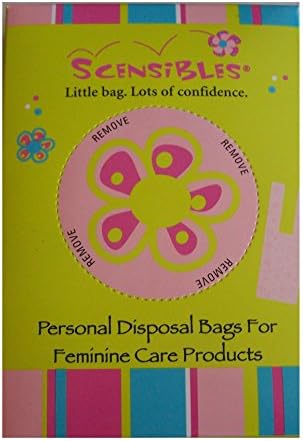 Scensibles - Scented Disposable Bags For Feminine Products/ Sanitary Napkins/ Feminine Pads/ Tampons - Box of 50