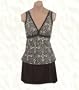 It Figures Hip Hider Collection Tile Print 2-Piece Skirtini Style Swimsuit RETAIL VALUE $115