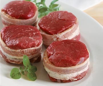 12 (6 oz) Bacon Wrapped Filet of Sirloin by Hickory Farms