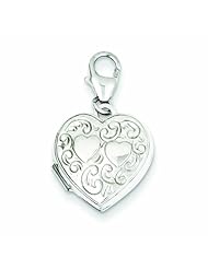 Genuine .925 Sterling Silver 15mm Heart Locket 2 Grams. 100% Satisfaction Guaranteed.