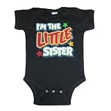 BLACK I'm The Little Sister Baby Infant Newborn... by Kendall Drive