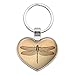 Dragonfly Vintage Insect Heart Love Metal Keychain Key Chain Ring