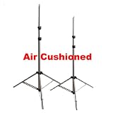 CowboyStudio Two 9' Heavy Duty Air Cushioned Video Studio Light Stand, Silver