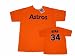 Nolan Ryan 34 Houston Astros Orange Name and Number Adult T-Shirt