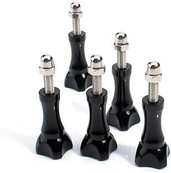 DJJ JUSTONE J009 Universal Mount Bolt Nut Screw for SupTig / GoPro Hero 4/2 / 3 / 3+ /SJ4000- Black + Silver (5 PCS) , Black