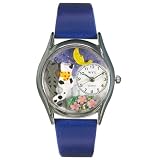Whimsical Watches Women's S0120012 Cats Night Out Royal Blue Leather Watch