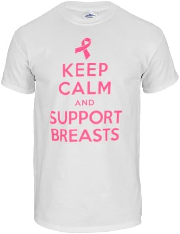 Keep Calm Support Breasts Tee White
