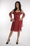 Modell 2062 Abendkleid knielang, Träger