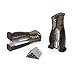 Blue Summit Supplies Standing Stapler Set, Black and Grey Design, Ergonomic 2 Pack of Standup Staplers with Easy Grip Handle, Includes 2000 Standard Staples
