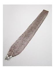 Brown Polyester Necklace In 92.5 Sterling Silver