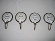 Coffee Theme Brass & Ceramic Wall Hooks (Set of 4)