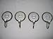 Coffee Theme Brass & Ceramic Wall Hooks (Set of 4)