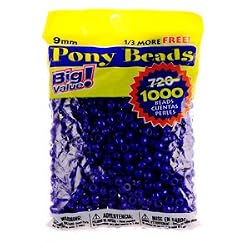Pony Beads, Blue OP, 6 x 9mm, 1000pc Pkg