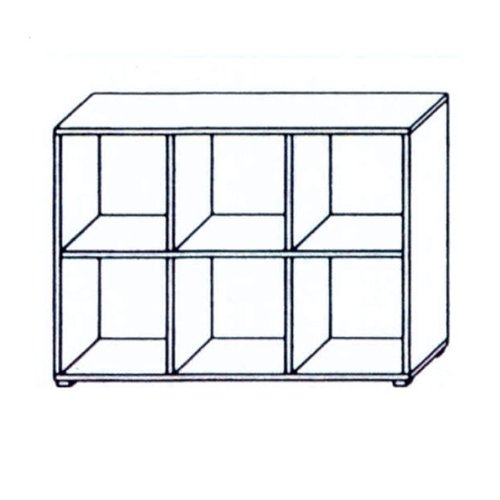 Zeller 13904 Raumteiler-Regal 6 F&auml;cher, 117 x 35 x 80 cm, wei&szlig;