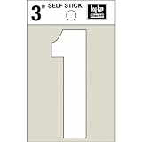 Hy-Ko Prod. 30501 White Vinyl Die-Cut Self-Stick Numbers (Pack of 10)
