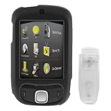 Solid Black Snap On Rubberized Case with Clip For Sprint Alltel TC Touch, XV6900 Verizon Smartphone