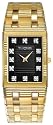 Wittnauer 11D17 Rectangular Black Dial Mens Watch With 12 Diamonds