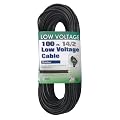 Coleman Cable 09504 14/2 Low Voltage Direct Burial Garden Light Cable, Black, 100-Feet