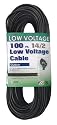 Coleman Cable 09504 14/2 Low Voltage Direct Burial Garden Light Cable, Black, 100-Feet
