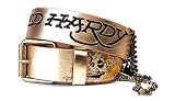 Ed Hardy - Ed Hardy Womens Metallic Gold Belt with Detachable Crystal Embellished Chain
