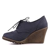 Produkt-Bild: Damen Schuhe, PUMPS, KEIL WEDGES ANKLE BOOTS STIEFELETTEN, 258-20, Synthetik in hochwertiger Leder Optik