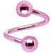 Light Pink Electro Titanium Spiral Twister Ball Belly Ring
