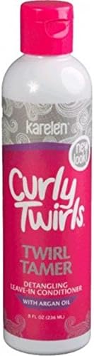 Curly Twirls Twirl Tamer Detangling Leave in Conditioner with Argan Oil 8 Oz