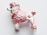 Swarovski Crystal Rhinestone Pink Poodle Dog Pin Brooch