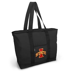 ISU Cyclones Tote Bag Black Deluxe Iowa State University - For Travel or Beach Best Unique Gift Ideas for Her, Women, or Ladies