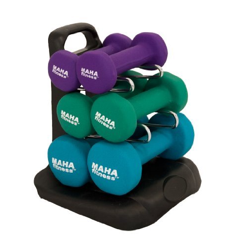 Maha Fitness Dumbbell Set with Stand