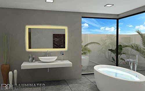 IB Mirror Backlit Bathroom Mirror Rectangle 48 in X 28 in 3000 K
