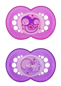 MAM Night Silicone Pacifier - Pink (6+ months)
