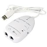 White Guitar to USB Interface Link Cable Audio Adapter for PC Recording with Variable-speed File Playback Function for MP3, WAV,AIFF Audio Files(support vista)