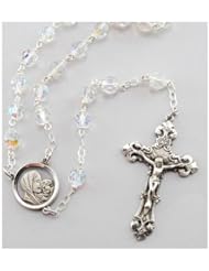 Crystal Tin Cut Rosary - 7mm
