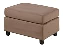 Furniture online: Microfiber Ottoman in Saddle