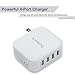 Syhonic 4-port USB Wall Charger Fast Travel Charging Hub Power Adapter for iPhone and Android (Grey)