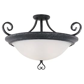 Sea Gull Lighting 7708-07 3-Light Devonshire Close-To-Ceiling Fixture, Excavated Alabaster... by Sea Gull Lighting