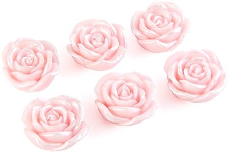 Happy Diwali Diya Candles Lantern Gifts - Diwali Lights &amp; Decoration Presents Items - Set of 12 Pink 3-Inch Rose Floating Tealight Candles, Beautiful Solid Color Design, Paraffin Wax Material, Rouge