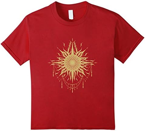 Kids Gear Rebel Bohemian Clothing: Starfire Sun Graphic Tee 8 Cranberry