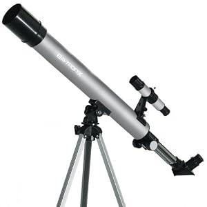 Silver TwinStar AstroMark 50mm 75x Power Refractor Telescope by 