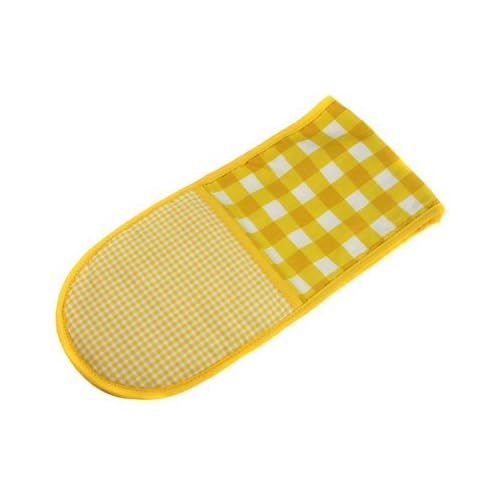 Gingham Yellow Double Oven Glove
