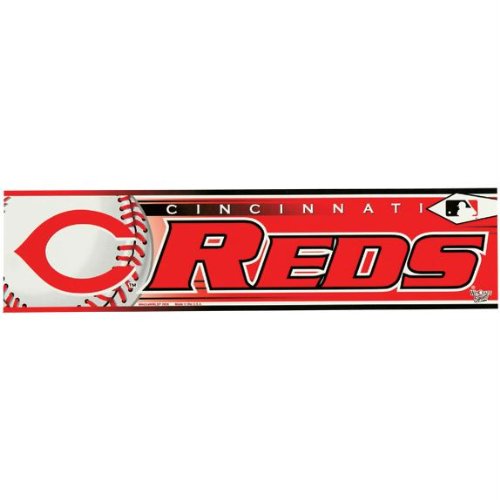 Cincinnati Reds - Logo & Name Bumper Sticker MLB Pro Baseball