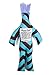 Dammit Doll - Classic Dammit Doll - Bois De Vincennes - Chocolate & Turquoise Chevron , Purple Hair - Stress Relief, Gag Gift