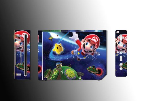 Super Mario Bros Sunshine Sticker Vinyl Decal Skin Protector Cover #1 for Nintendo Wii