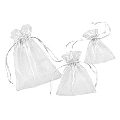 Wei�e Organza-S�ckchen, 13 x 10 cm, 12er-Pack