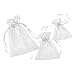 Wei�e Organza-S�ckchen, 13 x 10 cm, 12er-Pack