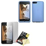 Cool Blue Silicone Case / Skin / Cover & LCD Screen Protector for Apple iPod Touch 2nd (2G) & 3rd (3G) Generation